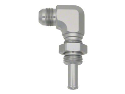 DeatschWerks 8AN Male Flare to 90-Degree 3/8in Single Hose Barb - 6-02-0742