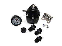 DeatschWerks Fuel Pressure Regulator with Gauge; Black