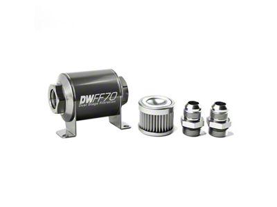DeatschWerks Stainless Steel 10AN 10 Micron Universal Inline Fuel Filter - 8-03-070-010K-10