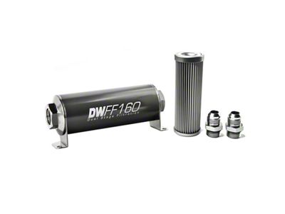 DeatschWerks Stainless Steel 10AN 10 Micron Universal Inline Fuel Filter - 8-03-160-010K-10