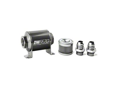 DeatschWerks Stainless Steel 10AN 100 Micron Universal Inline Fuel Filter - 8-03-070-100K-10