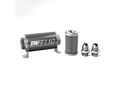 DeatschWerks Stainless Steel 10AN 100 Micron Universal Inline Fuel Filter - 8-03-110-100K-10