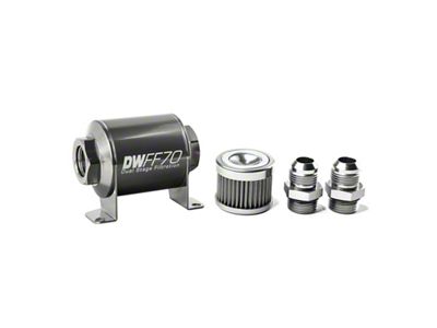 DeatschWerks Stainless Steel 10AN 40 Micron Universal Inline Fuel Filter - 8-03-070-040K-10