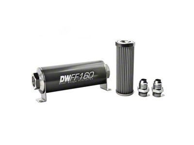 DeatschWerks Stainless Steel 10AN 40 Micron Universal Inline Fuel Filter - 8-03-160-040K-10