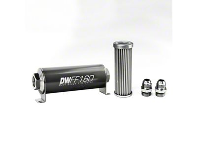 DeatschWerks Stainless Steel 10AN 5 Micron Universal Inline Fuel Filter - 8-03-160-005K-10