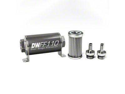 DeatschWerks Stainless Steel 3/8in 5 Micron Universal Inline Fuel Filter - 8-03-110-005K-38