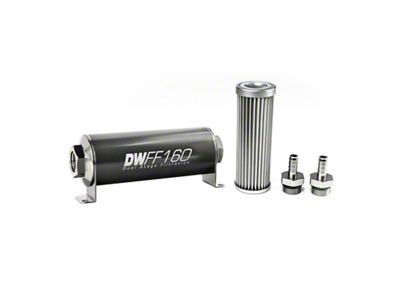 DeatschWerks Stainless Steel 3/8in 5 Micron Universal Inline Fuel Filter - 8-03-160-005K-38