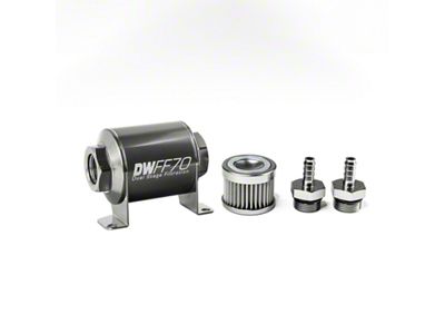 DeatschWerks Stainless Steel 5/16in 10 Micron Universal Inline Fuel Filter - 8-03-070-010K-516