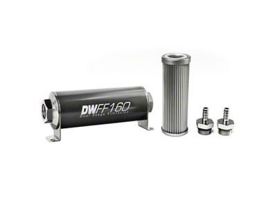 DeatschWerks Stainless Steel 5/16in 10 Micron Universal Inline Fuel Filter - 8-03-160-010K-516