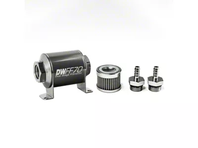 DeatschWerks Stainless Steel 5/16in 40 Micron Universal Inline Fuel Filter - 8-03-070-040K-516