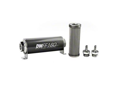 DeatschWerks Stainless Steel 5/16in 40 Micron Universal Inline Fuel Filter - 8-03-160-040K-516