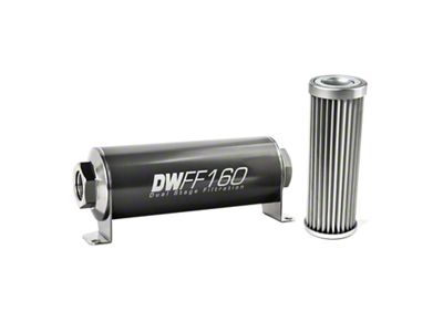 DeatschWerks Stainless Steel 5 Micron Universal Inline Fuel Filter Housing - 8-03-160-005K