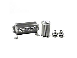 DeatschWerks Stainless Steel 6AN 10 Micron Universal Inline Fuel Filter - 8-03-110-010K-6