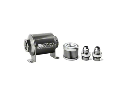 DeatschWerks Stainless Steel 8AN 10 Micron Universal Inline Fuel Filter - 8-03-070-010K-8