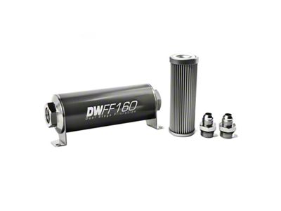 DeatschWerks Stainless Steel 8AN 10 Micron Universal Inline Fuel Filter - 8-03-160-010K-8