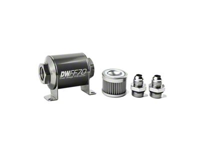 DeatschWerks Stainless Steel 8AN 100 Micron Universal Inline Fuel Filter - 8-03-070-100K-8
