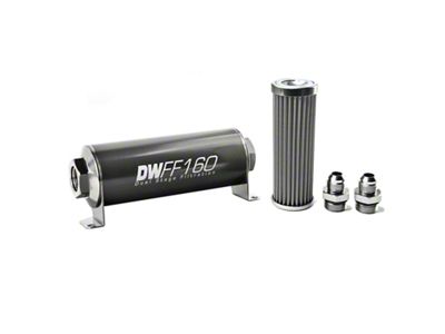DeatschWerks Stainless Steel 8AN 100 Micron Universal Inline Fuel Filter - 8-03-160-100K-8