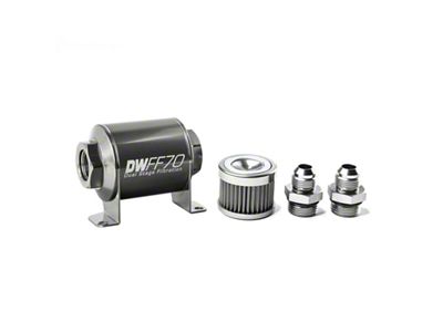 DeatschWerks Stainless Steel 8AN 40 Micron Universal Inline Fuel Filter - 8-03-070-040K-8