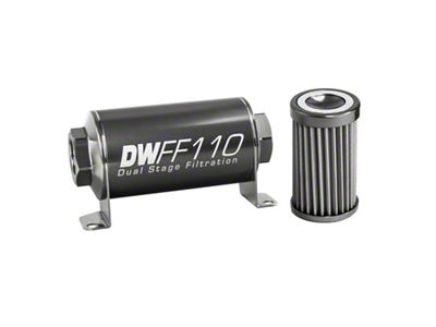 DeatschWerks Stainless Steel 8AN 40 Micron Universal Inline Fuel Filter - 8-03-110-040K