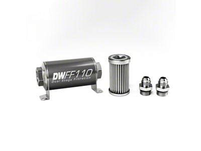 DeatschWerks Stainless Steel 8AN 5 Micron Universal Inline Fuel Filter - 8-03-110-005K-8