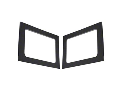 DEI 11-18 Jeep Wrangler JK 4-Door Boom Mat Rear Side Window Trim - 2 Piece - Black Leather Look