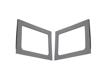 DEI 11-18 Jeep Wrangler JK 4-Door Boom Mat Rear Side Window Trim - 2 Piece - Gray Leather Look