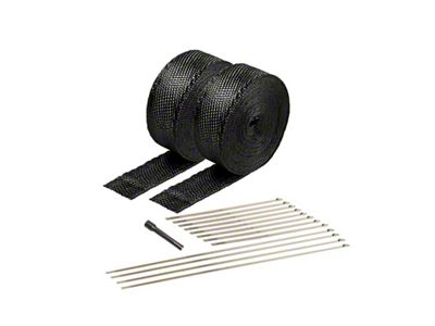 DEI Exhaust Wrap Kit - Black Titanium Wrap Locking Ties - 10073