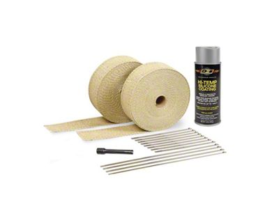 DEI Exhaust Wrap Kit - Tan Wrap & Aluminum HT - 10112