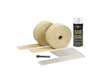 DEI Exhaust Wrap Kit - Tan Wrap and White HT