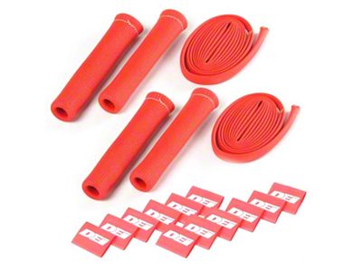 DEI Protect-A-Boot and Wire Kit; 4-Cylinder; Red (Universal; Some Adaptation May Be Required)