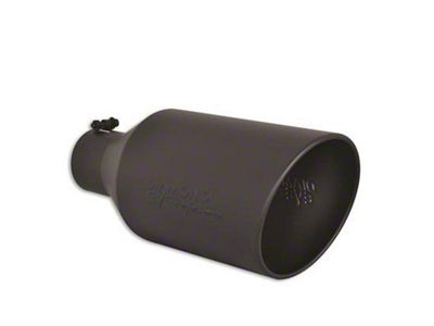 Diamond Eye Performance TIP 4in-7inX18in ROLLED ANGLE BLACK COATED 15-DEGREE ANGLE - 4718RA-BK