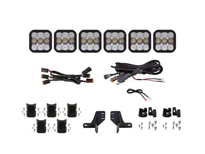 Diode Dynamics Bronco SS5 6-Pod CrossLink Grille Lightbar Kit Sport - DD7235