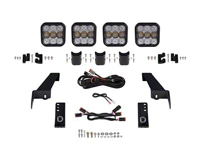 Diode Dynamics Jeep JL SS5 4-Pod CrossLink Grille Lightbar Kit - DD7268