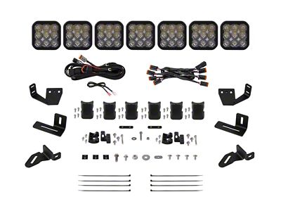 Diode Dynamics Prinsu/Sherpa Roof Racks- SS5 7-Pod CrossLink Mounting Kit - DD7826