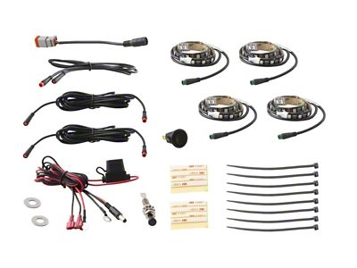 Diode Dynamics RGBW Engine Bay Strip Kit 4pc Multicolor - DD0444