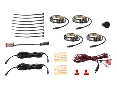 Diode Dynamics RGBW Footwell Strip Kit 4pc Multicolor - DD0443