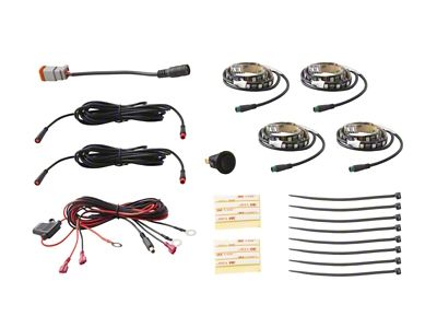Diode Dynamics RGBW Grille Strip Kit 4pc Multicolor - DD0445