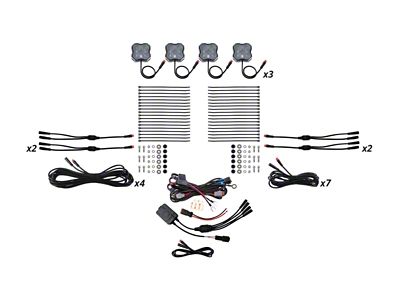 Diode Dynamics RGBW Rock Light Installer Kit w/Controller 12-pack - DD7748C
