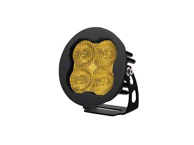 Diode Dynamics SS3 LED Pod Sport - Yellow SAE Fog Round Single