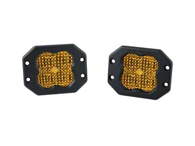 Diode Dynamics SS3 Sport ABL - Yellow Flood Flush Pair - DD6925P