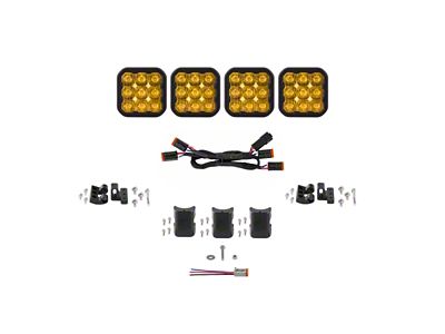 Diode Dynamics SS5 Pro Universal CrossLink 4-Pod Lightbar - Yellow - DD7253