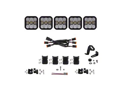 Diode Dynamics SS5 Pro Universal CrossLink 5-Pod Lightbar - White - DD7242