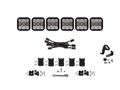 Diode Dynamics SS5 Pro Universal CrossLink 6-Pod Lightbar - White - DD7244
