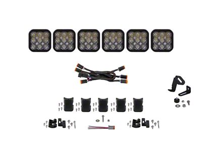 Diode Dynamics SS5 Pro Universal CrossLink 6-Pod Lightbar - White - DD7256
