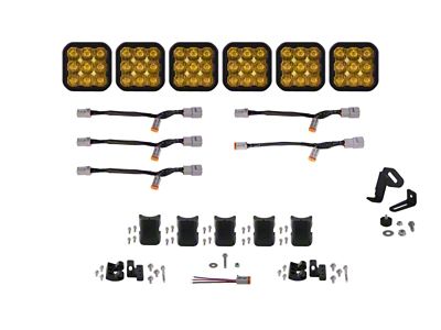 Diode Dynamics SS5 Pro Universal CrossLink 6-Pod Lightbar - Yellow - DD7257