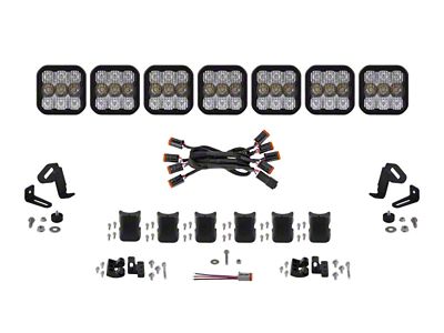 Diode Dynamics SS5 Pro Universal CrossLink 7-Pod Lightbar - White - DD7246