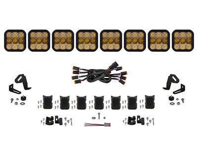 Diode Dynamics SS5 Pro Universal CrossLink 8-Pod Lightbar - Yellow - DD7249