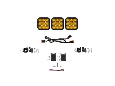 Diode Dynamics SS5 Sport Universal CrossLink 3-Pod Lightbar - Yellow - DD7205