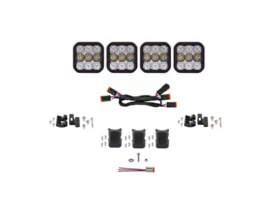 Diode Dynamics SS5 Sport Universal CrossLink 4-Pod Lightbar - White