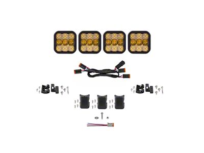 Diode Dynamics SS5 Sport Universal CrossLink 4-Pod Lightbar - Yellow - DD6795